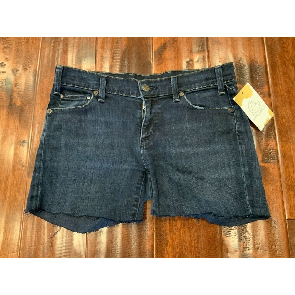 Citizens of Humanity Dark Wash Avedon Low Waist Cutoff Jean Shorts Size 27